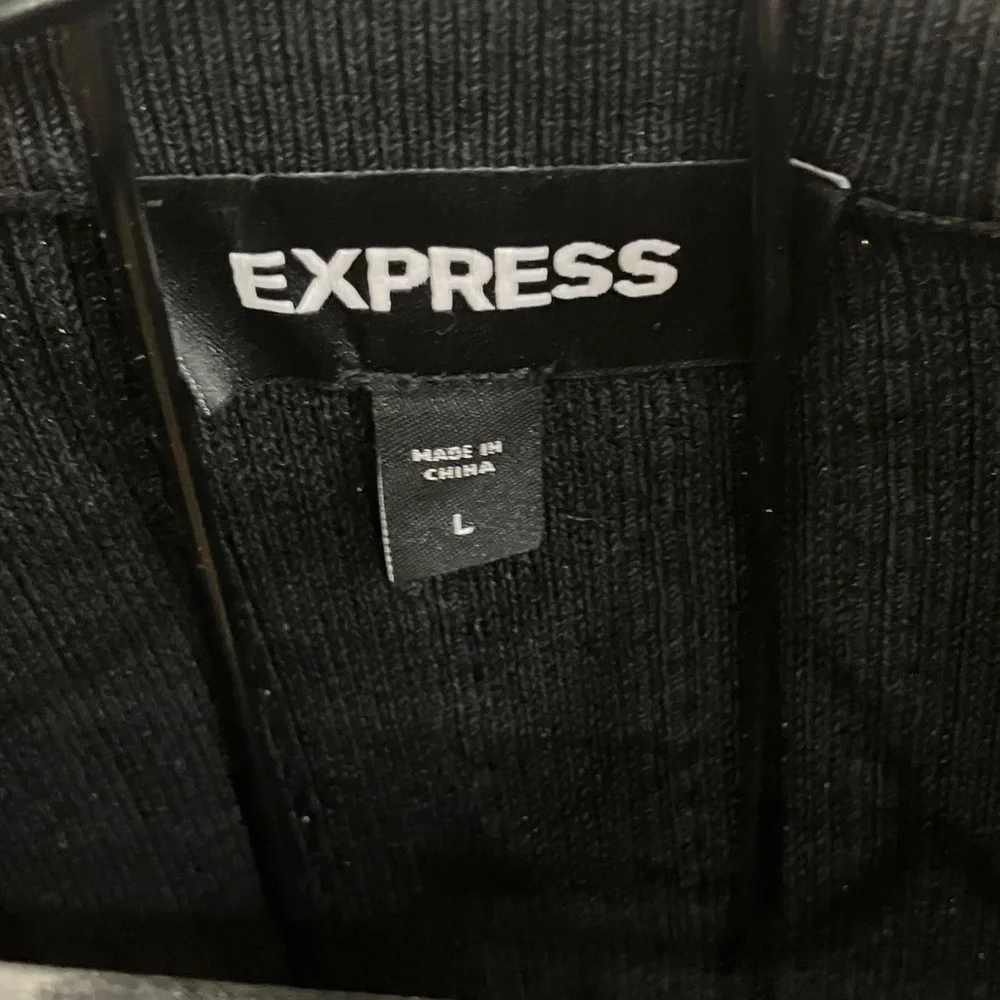 Express Black Ribbed Long Sleeve Bodysuit - Picture 10 of 10